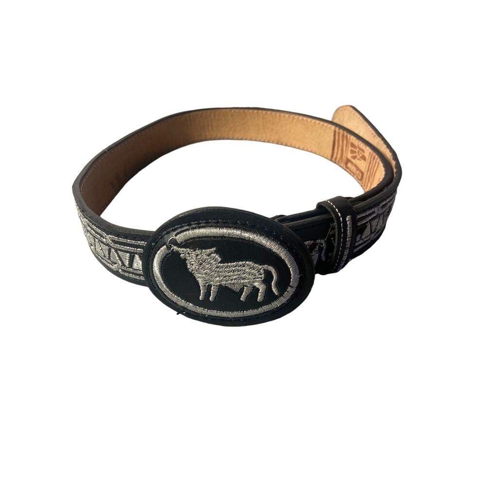 Bull belt‎ buckle Belt , leather